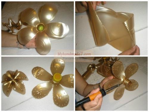 Изготовление цветов из пластиковых бутылок: простой способ украсить интерьер 08 Изготовление цветов из пластиковых бутылок: простой способ украсить интерьер 08