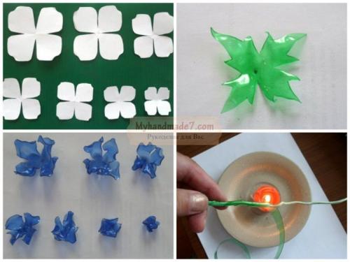 Изготовление цветов из пластиковых бутылок: простой способ украсить интерьер 09 Изготовление цветов из пластиковых бутылок: простой способ украсить интерьер 09