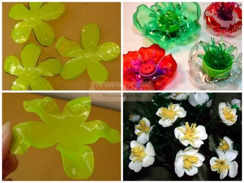 Изготовление цветов из пластиковых бутылок: простой способ украсить интерьер 07 Изготовление цветов из пластиковых бутылок: простой способ украсить интерьер 07