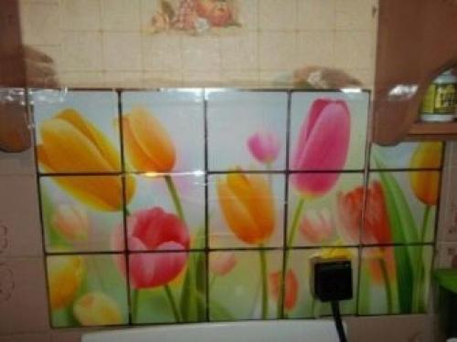 Декор на кафельную плитку. Скрыть старую отделку под новой