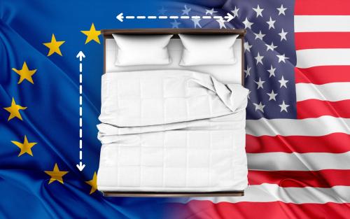 Размер кровати евро. Размеры просторной кровати