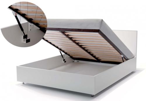 Кровать с ящиками или подъемным механизмом. Плюсы и минусы кроватей с подъемным механизмом 10