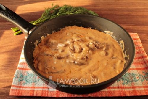 Вкусный рецепт говяжьей печени с сметаной и луком 09 Вкусный рецепт говяжьей печени с сметаной и луком 09