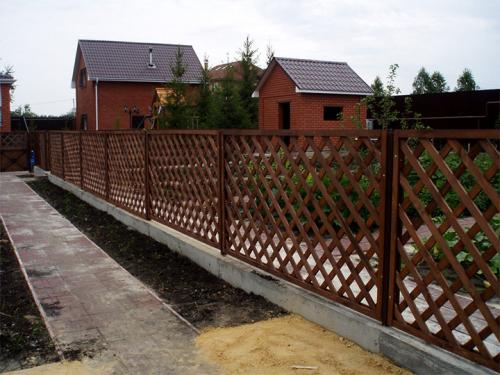 Решетчатый деревянный забор. Строительство решетчатого забора из дерева: материалы, способы монтажа