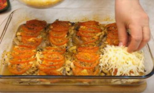 Отбивные из свиной шеи с грибами. Мясо по-французски из свинины с сыром и грибами в духовке — 5 пошаговых рецептов