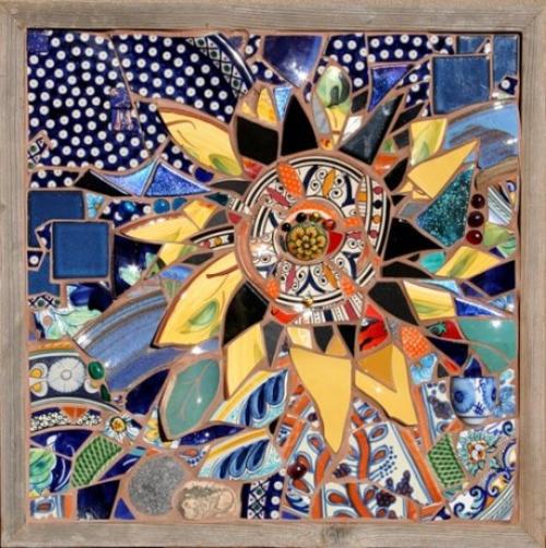 Декор ванной комнаты плиткой своими руками. Украшение старой кафельной плитки