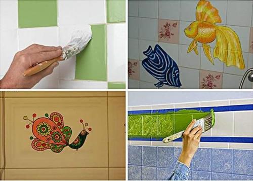 Как самостоятельно покрасить плитку в ванной. Как покрасить плитку в ванной: способ простой, но эффектно-эффективный
