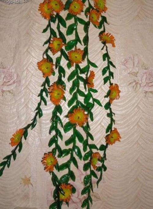 Какие инструменты и материалы необходимы для создания вьющихся цветов из пластиковых бутылок. Вьющиеся цветы из пластиковых бутылок