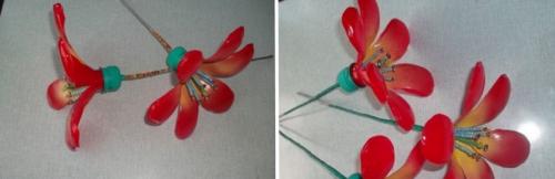 Как сделать многоуровневые цветы из пластиковых бутылок с помощью резака. Вариант 3 – кливии.