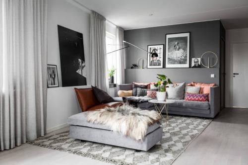 Серый цвет в интерьере гостиной. Варианты цветового решения в серой гостиной