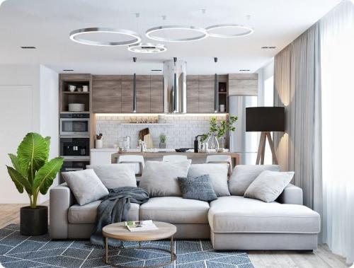 Цвет стен в гостиной 2021. Практичность в 2021 году