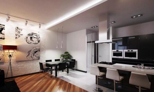 Как красиво сделать пол на кухне плитка+ламинат. Комбинированный пол для кухни