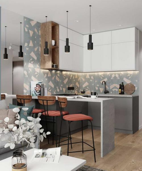 Пол на кухне 2023. Общие советы по планированию кухни 2023: дизайн 11 Пол на кухне 2023. Общие советы по планированию кухни 2023: дизайн 11