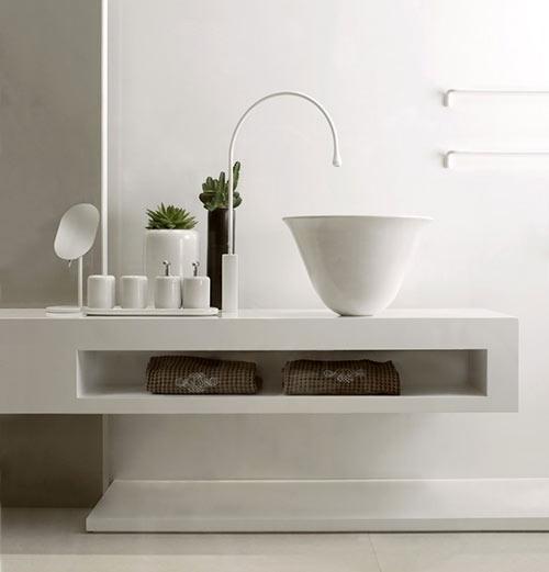 Как украсить столешницу в ванной. Материалы изготовления столешниц для ванной