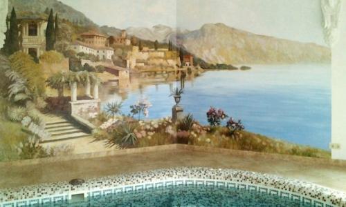 Рисунок на стене в ванной. Роспись стен