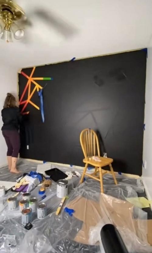 Креативная идея по оформлению стены. 05