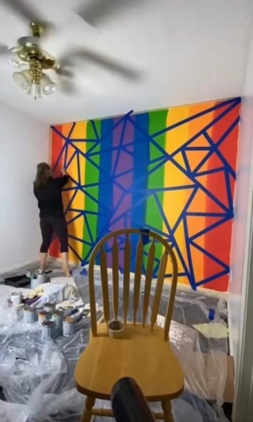 Креативная идея по оформлению стены. 03