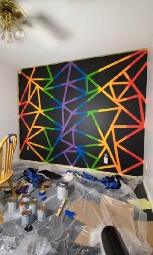 Креативная идея по оформлению стены. 06