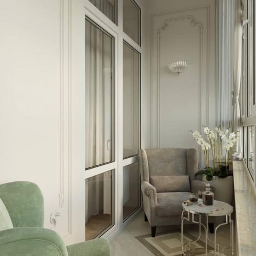 Интерьер лоджии. Узкая длинная лоджия - казалось бы, что там можно придумать. 03