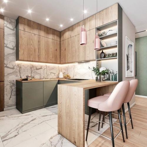 Кухня - гостиная.  Подсветки много не бывает. 02