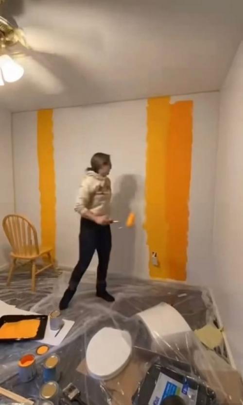 Креативная идея по оформлению стены. 01