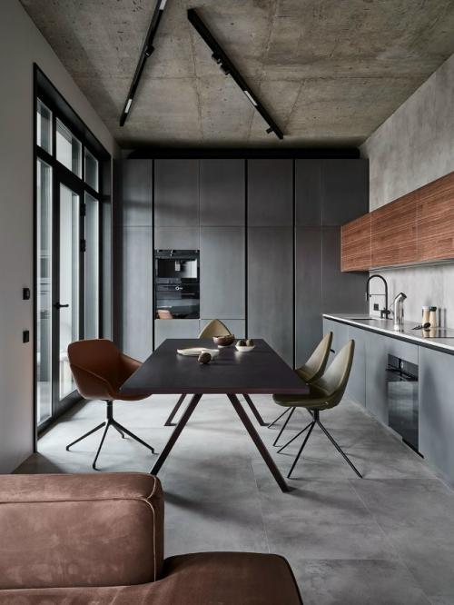 Этот интерьер - про честную индустриальную эстетику, в которой нет случайных решений. 02