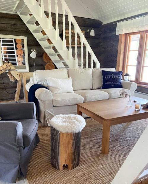 Какой уютный интерьер загородного домика. 04