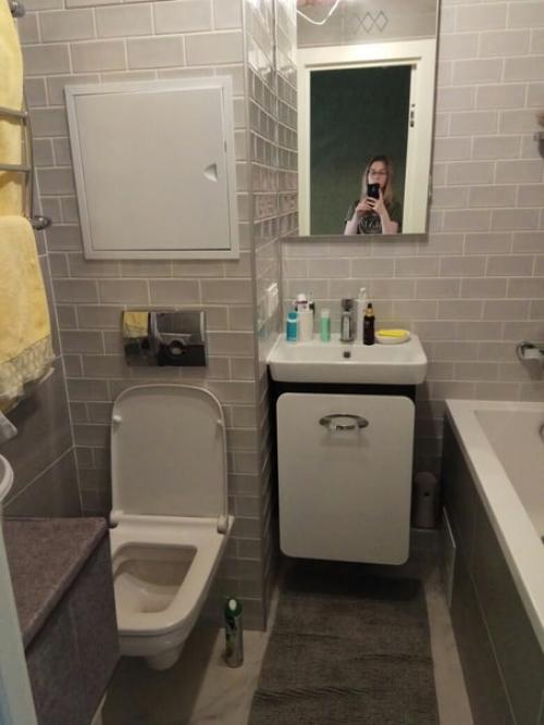 Моя ванная, дизайн мой собственный ремонт делала впервые. 01