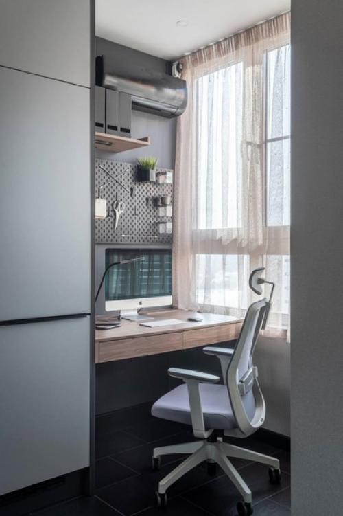 Стильный дизайн небольшого пространства, площадью 23 кв. 01