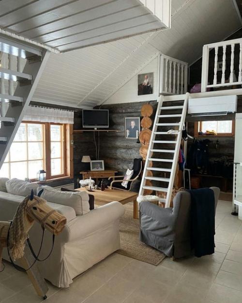 Какой уютный интерьер загородного домика. 01