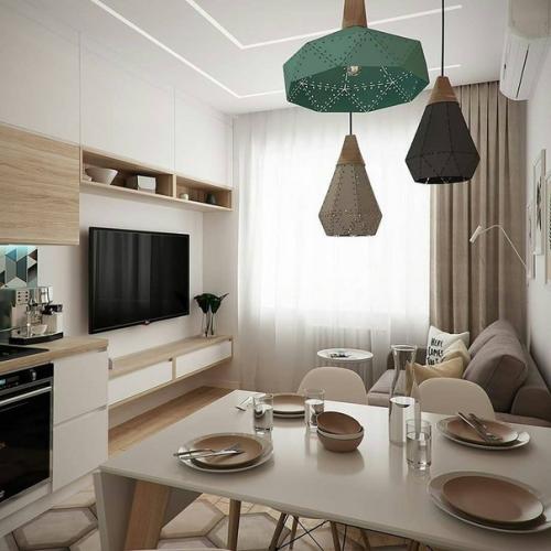 Обратите внимание на оформление обеденной зоны в кухне. 03