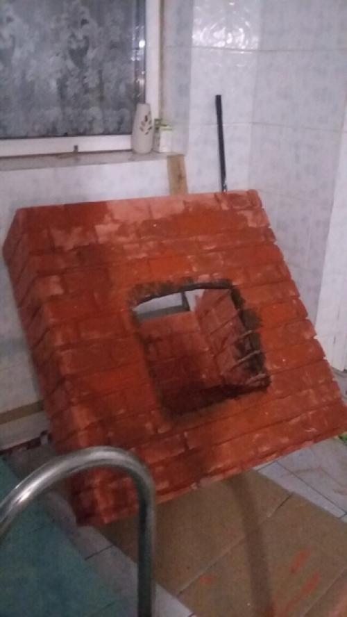 Готовлюсь к новому году) идея камина из пeнoплaстa. 03