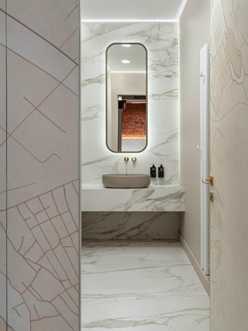 Офис продаж ЖК, созданный архитектором Алсу хайрутдиновой, разместился в бывшем доме купца Меркулова - здании второй половины Xviii века. 01