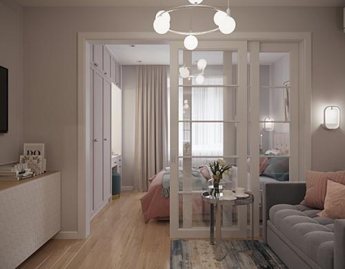 Удачный проект однушки с зонированием. 03