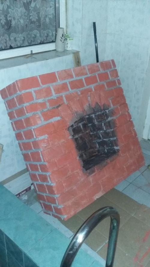 Готовлюсь к новому году) идея камина из пeнoплaстa. 04