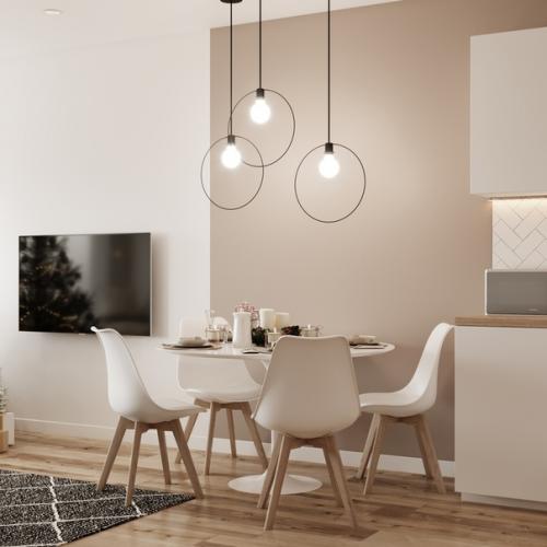 Скандинавская кухня - гостиная для молодой семьи в городе Новосибирске. 05