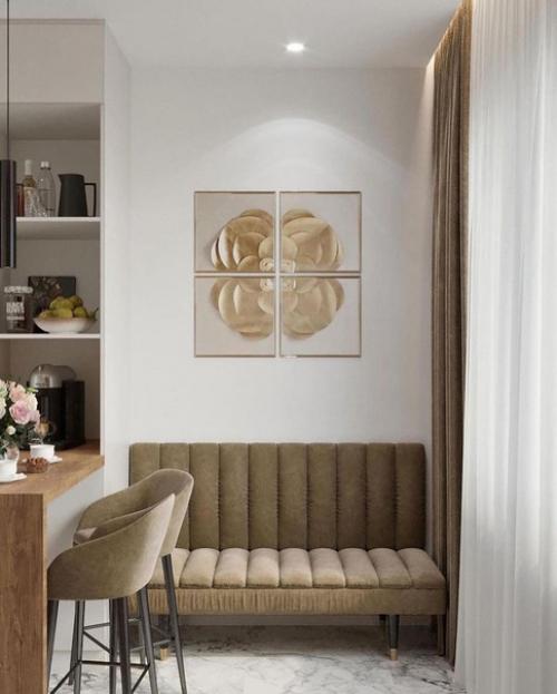 Кухня - гостиная с барной стойкой. 01