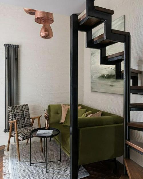 Двухуровневая квартира.  Маленькая квартира, но стильная. 06