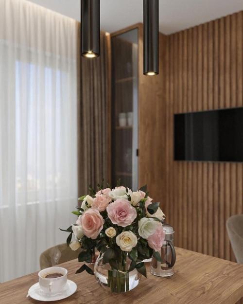 Кухня - гостиная с барной стойкой. 05