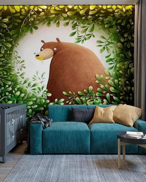 Яркая Живая детская комната.