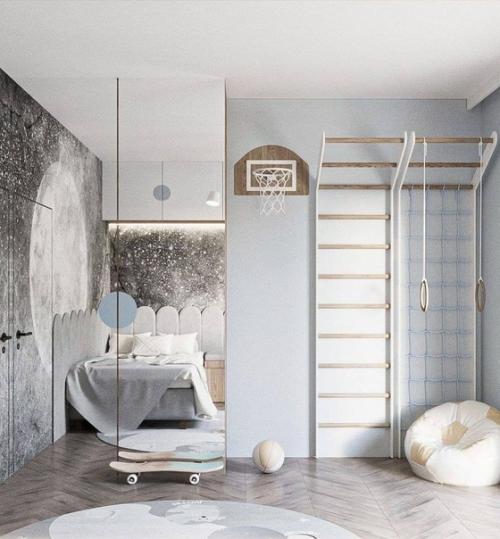 Детская комната с тематикой космоса. 01