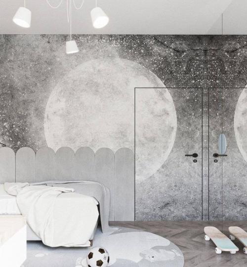 Детская комната с тематикой космоса. 02