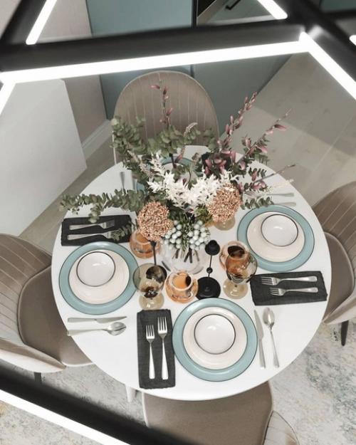 Отличное решение по дизайну в кухне - гостиной. 06