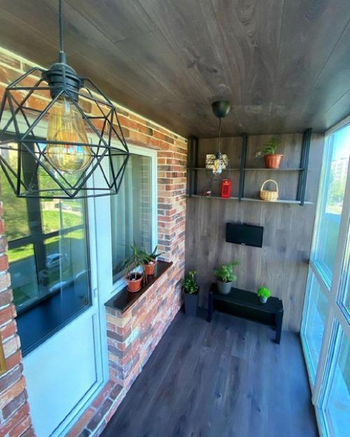 Ремонт лоджии в лофт стиле.