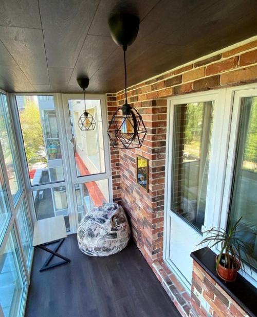 Ремонт лоджии в лофт стиле. 02