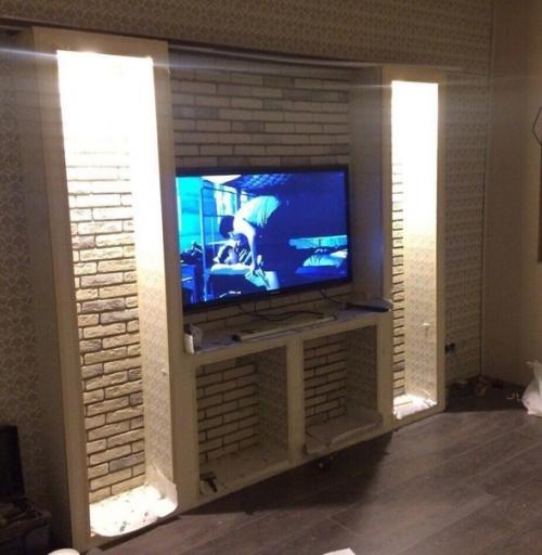 Вариант оформления тв зоны. 04