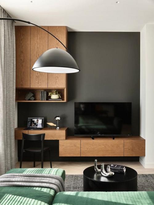 Игра фактур в современном интерьере: квартира 108 м в Москве. 02