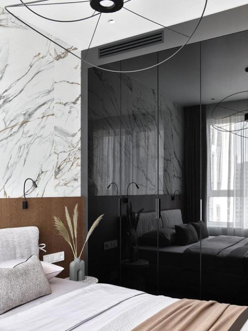 Игра фактур в современном интерьере: квартира 108 м в Москве. 03