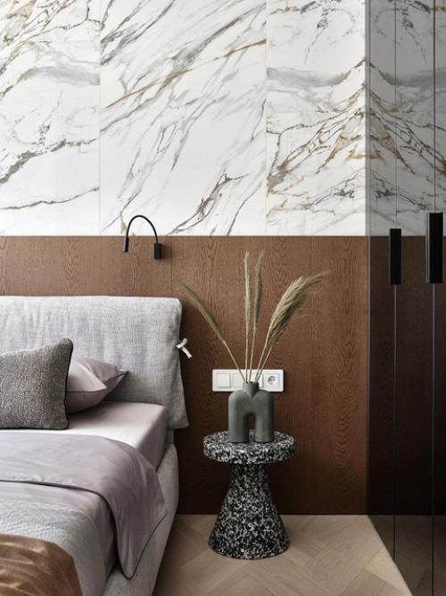 Игра фактур в современном интерьере: квартира 108 м в Москве. 05