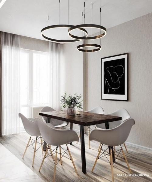 Дизайн - проект кухни с большим обеденным столом. 02